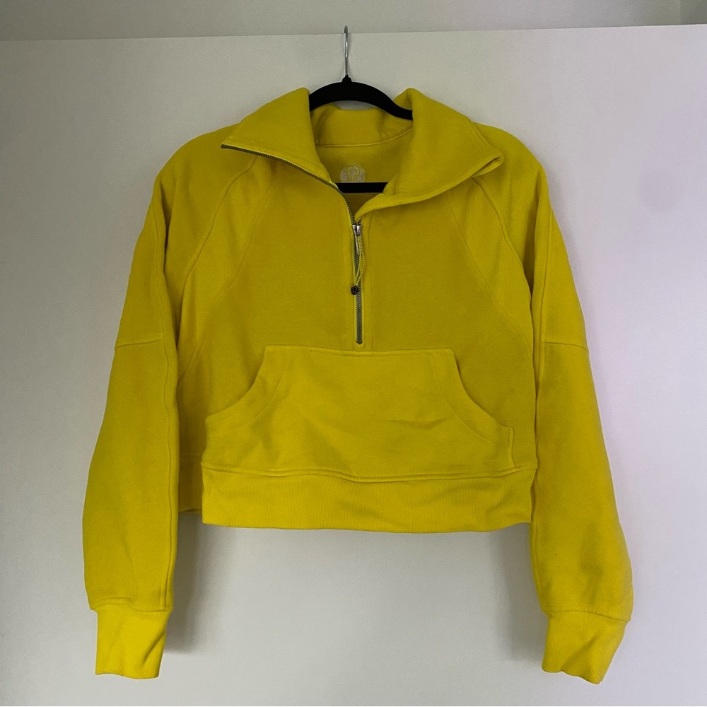lululemon athletica Bright Yellow Half-Zip Pullover Sweatshirt